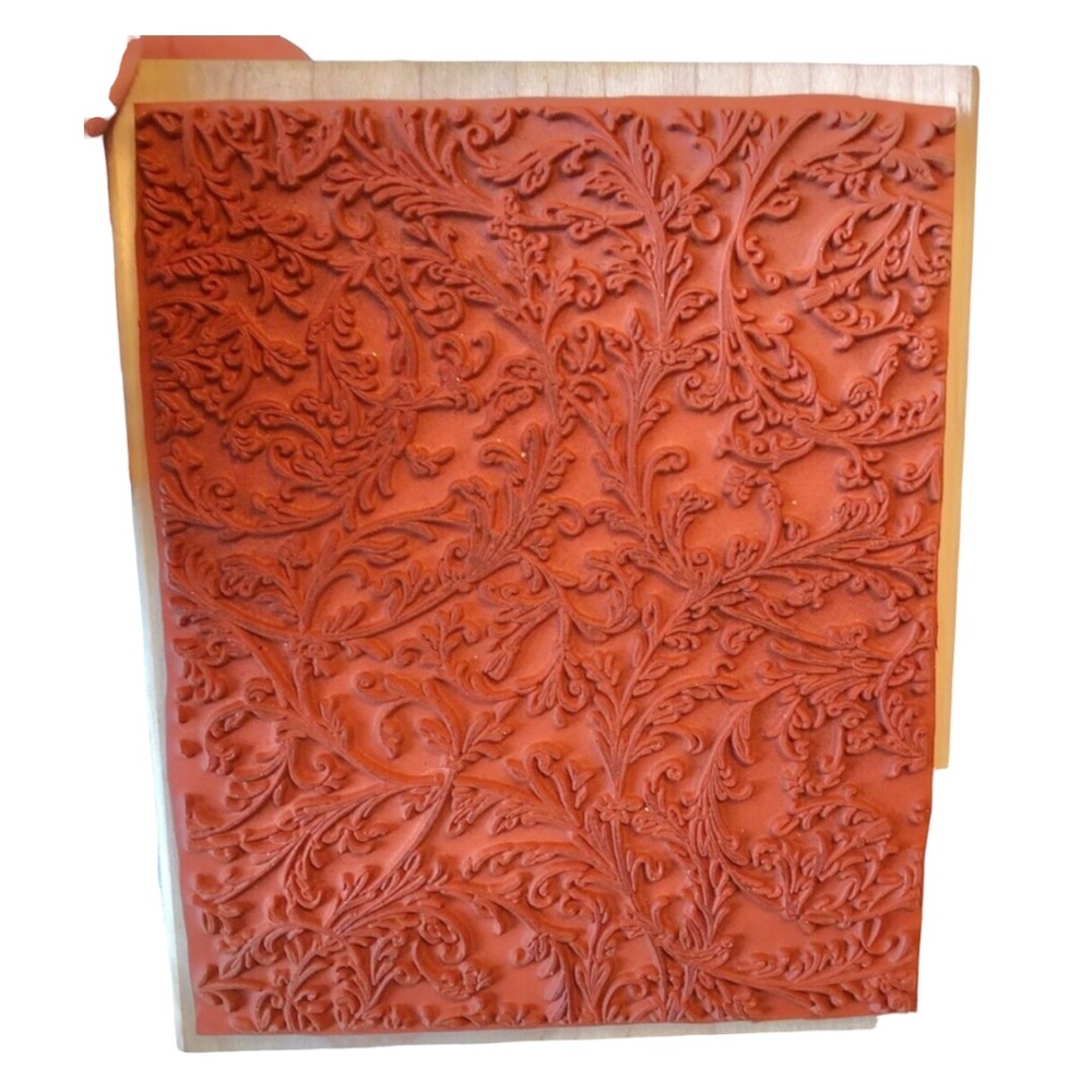 Stampin’ Up “Filligree” Large Page Scrapbooking Rubber Stamp Like New - Picture 2 of 7